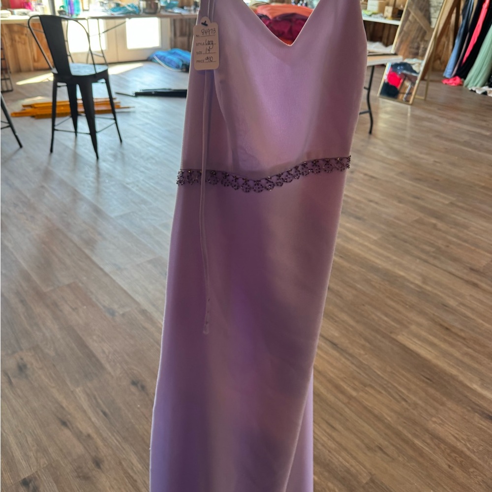 Elegant Lavender‎ Gown with Beaded Waist